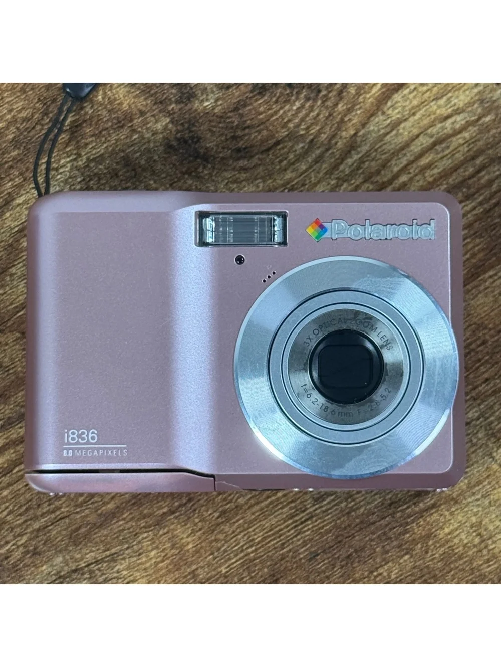 Polaroid i836 Pink Digital Camera 8.0MP UNTESTED For Parts/Repair w/ Case